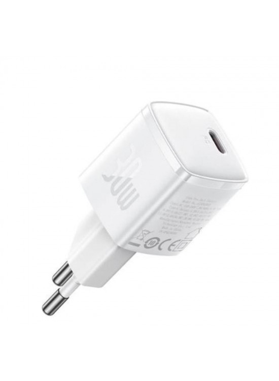Baseus CCXF000302 30W USB-C Beyaz Şarj Adaptörü Baseus CCXF000302 30W USB-C Beyaz Şarj Adaptörü