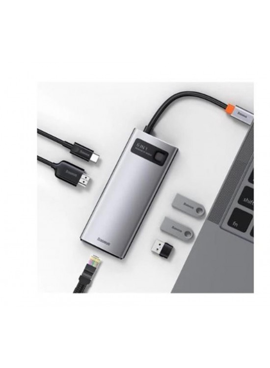 Baseus Flite Series 6in1 Type-C Hub Gri (B00052807813-00) Baseus Flite Series 6in1 Type-C Hub Gri (B00052807813-00)