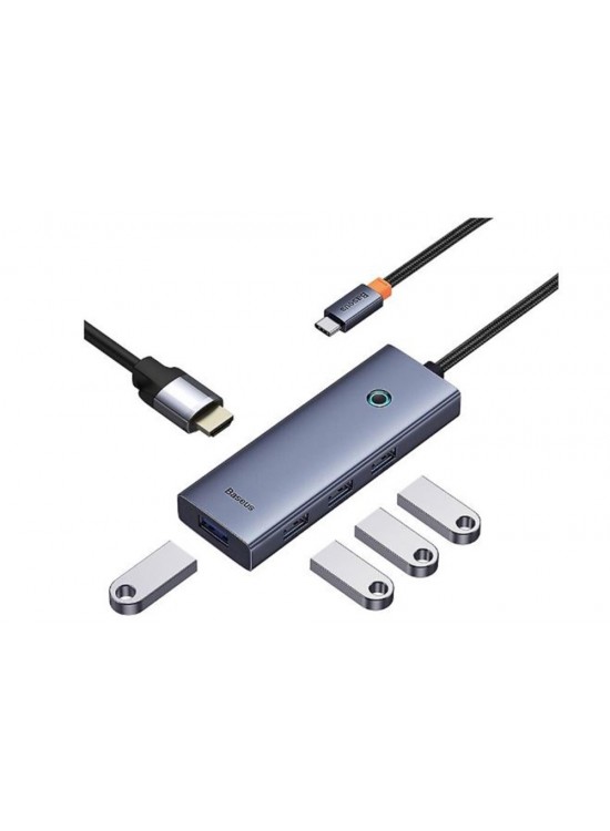 Baseus Flite Series 7in1 Type-C Hub Gri (B00052805813-00) Baseus Flite Series 7in1 Type-C Hub Gri (B00052805813-00)