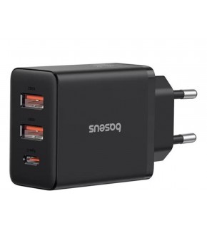 BASEUS P10111402113-00 Cube Hızlı 2U+C 30W Şarj Cihazı Küme Siyahı