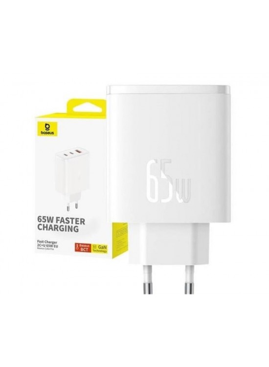 BASEUS P10152301213-00 Cube Pro 2C+U 65W Şarj Cihazı Beyaz BASEUS P10152301213-00 Cube Pro 2C+U 65W Şarj Cihazı Beyaz