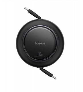Baseus P10364500113-00  Free2 Pull Mini Kablolu USB-C 100W Şarj Kablosu Siyah