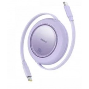 Baseus P10364500213-00 Free2 Pull Mini Kablolu USB-C 100W 2M Mor Şarj Kablosu