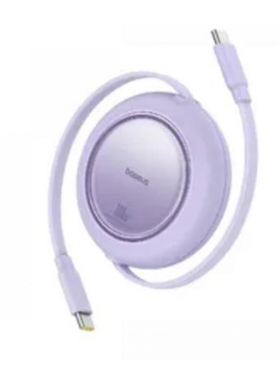 Baseus P10364500213-00 Free2 Pull Mini Kablolu USB-C 100W 2M Mor Şarj Kablosu Baseus P10364500213-00 Free2 Pull Mini Kablolu USB-C 100W 2M Mor Şarj Kablosu