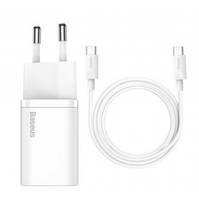 Baseus TZCCSUP-L02 25W C TO C Beyaz Kablo