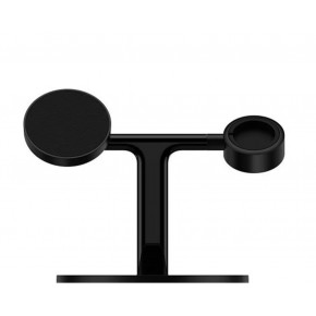 BASEUS WXTE00101 Swan 3 in 1 MagSafe 20W Wireless Şarj Özellikli Stant Siyah