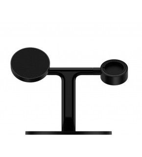 BASEUS WXTE00101 Swan 3 in 1 MagSafe 20W Wireless Şarj Özellikli Stant Siyah