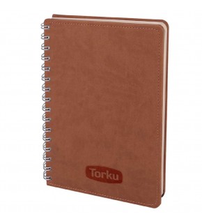 BATIKENT KAHVERENGİ SPİRALLİ TARİHSİZ DEFTER (15X21 CM)