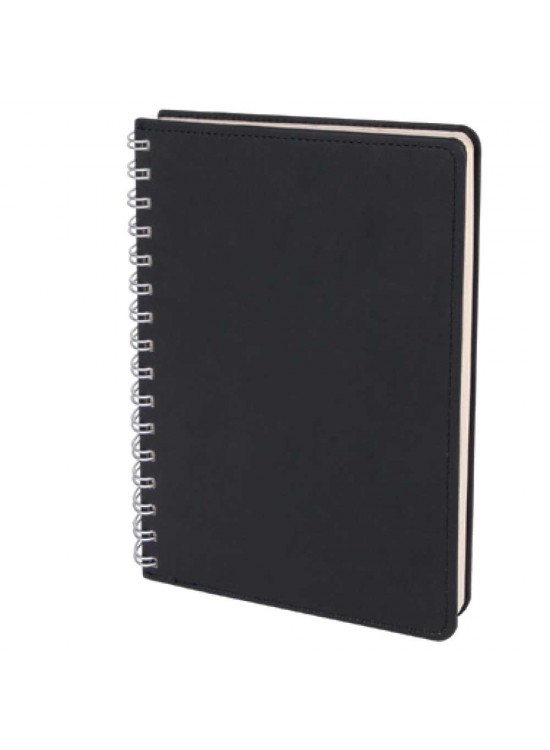 BATIKENT SİYAH SPİRALLİ TARİHSİZ DEFTER (15X21 CM)
