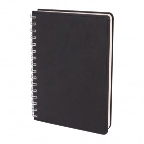BATIKENT SİYAH SPİRALLİ TARİHSİZ DEFTER (15X21 CM)