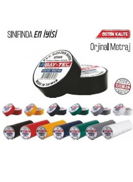 Bay-Tec Mk0770 Kırmızı 10lu Elektrik Bandı Bay-Tec Mk0770 Kırmızı 10lu Elektrik Bandı