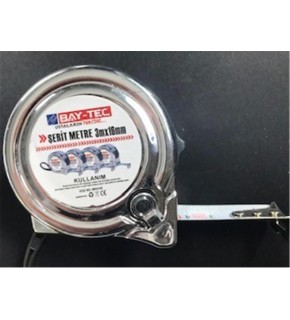 Bay-Tec Mk4145 3Mt 16MM Krom Şerit Metre