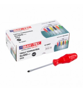 Bay-Tec Tek Tornavida 5X100Mm Düz Mk-4466