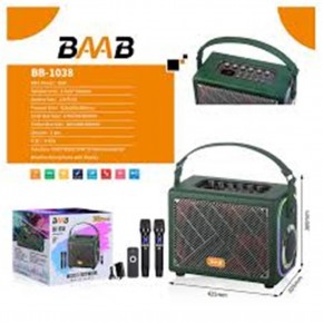 BB1038 Bluetooth Usb-Tf-Bt-Fm-Aux 8" 1500w Speaker