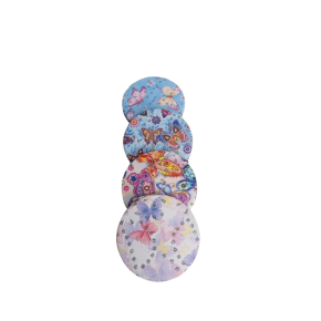 Beauty Desenli Yuvarlak Kapaklı Ayna (1 Adet)