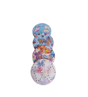 Beauty Desenli Yuvarlak Kapaklı Ayna (1 Adet)