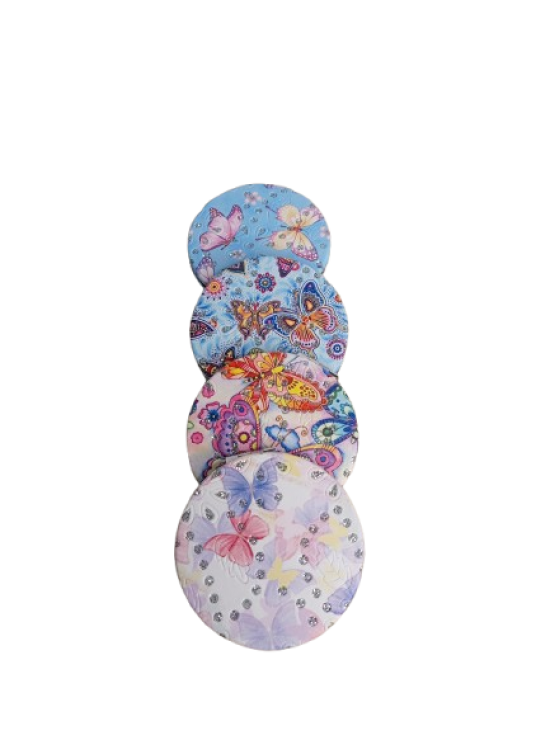 Beauty Desenli Yuvarlak Kapaklı Ayna (1 Adet) Beauty Desenli Yuvarlak Kapaklı Ayna (1 Adet)