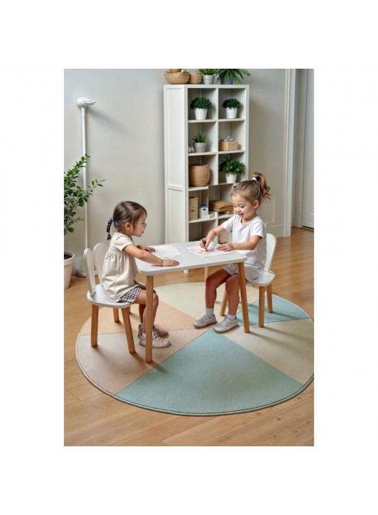 Bee Smart Beyaz Naturel 2 Sandalyeli Masa MS-11 Bee Smart Beyaz Naturel 2 Sandalyeli Masa MS-11