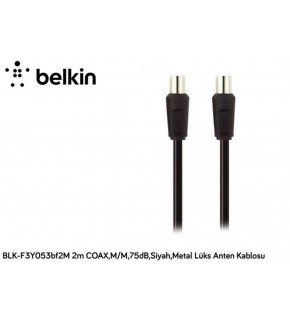 Belkin BLK-F3Y053BF2M 2mT Coax,M-M75db,Siyah,Metal Kablo