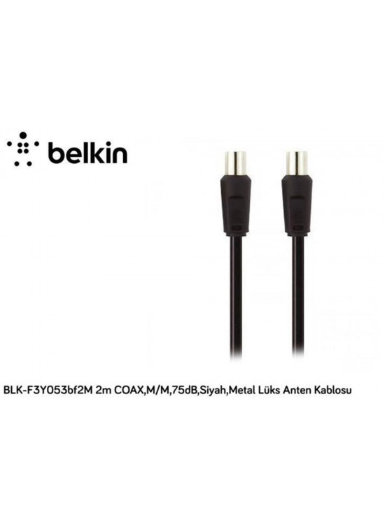 Belkin BLK-F3Y053BF2M 2mT Coax,M-M75db,Siyah,Metal Kablo