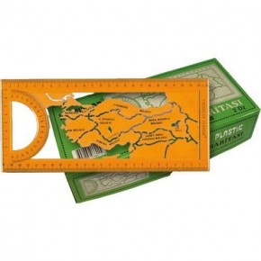 Beş Yıldızlar Cetvel Türkiye Harita Şablonu 038 (1 Adet)