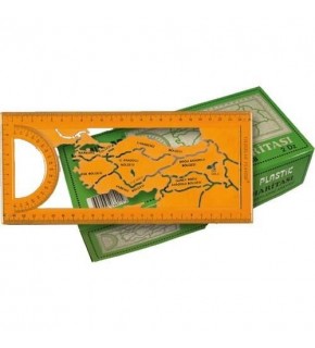 Beş Yıldızlar Cetvel Türkiye Harita Şablonu 038 (1 Adet)