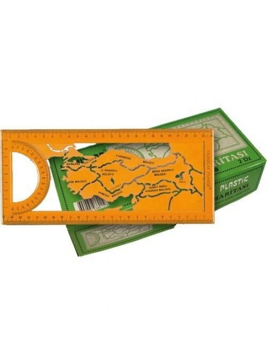 Beş Yıldızlar Cetvel Türkiye Harita Şablonu 038 (1 Adet)