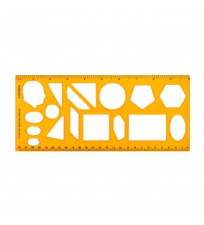 Beş Yıldızlar Geometrik Şablon Cetvel 1,25 Cm 040 (1 Adet)