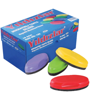 Beş Yıldızlar Mıknatıslı Tahta Silgisi (1 Adet)