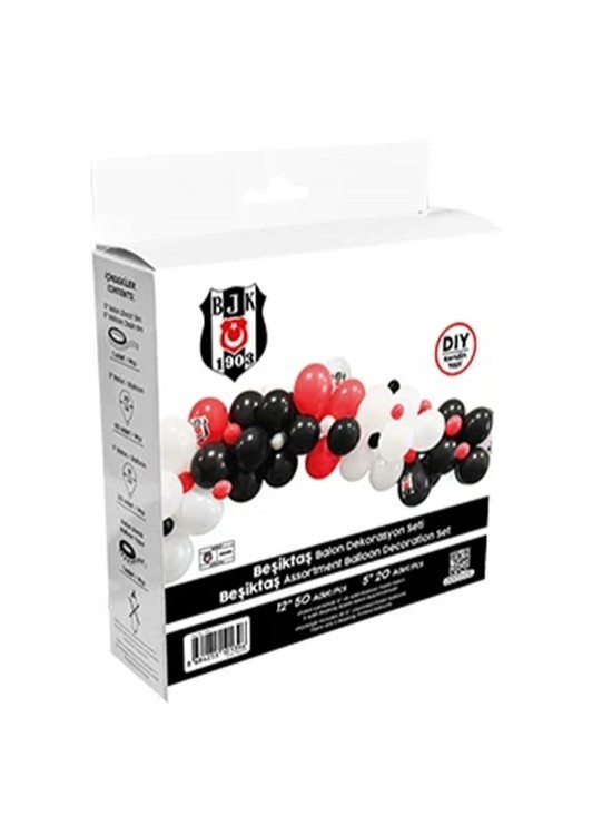 Beşiktaş Asorti Balon Dekorasyon Seti 70 Li