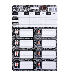 Tmn Okul Etiketi Beşiktaş Ders Programlı 3 Yaprak 463644 (1 Adet)