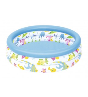 Bestway 3 Bölmeli 102X25cm Balık Desenli Havuz