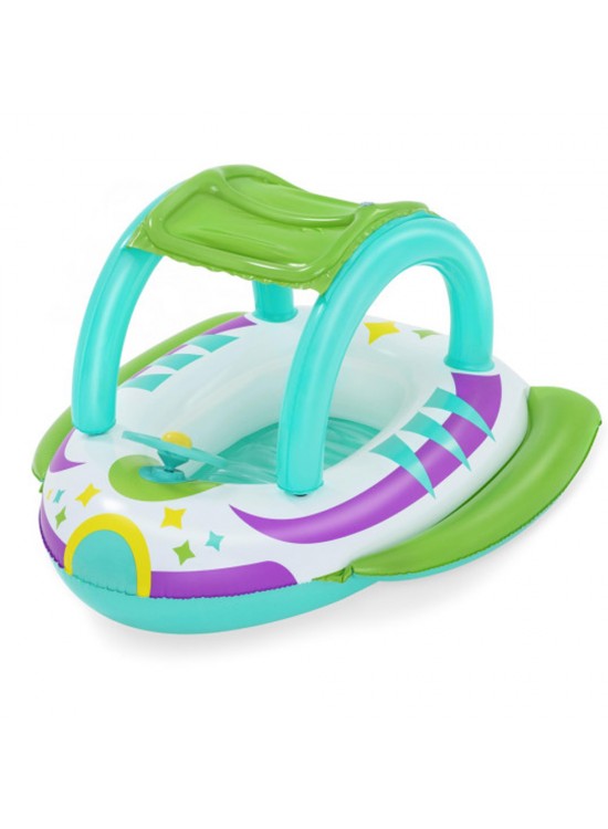 Bestway Çocuk Şişme Bot Gölgelikli Direksiyon 107x112 Cm Kzld-Bw34149