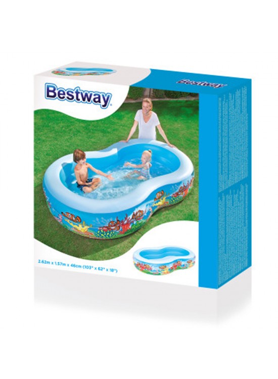 Bestway Havuz Jumbo Oval Desenli 262x157 Cm Kzld-Bw54118