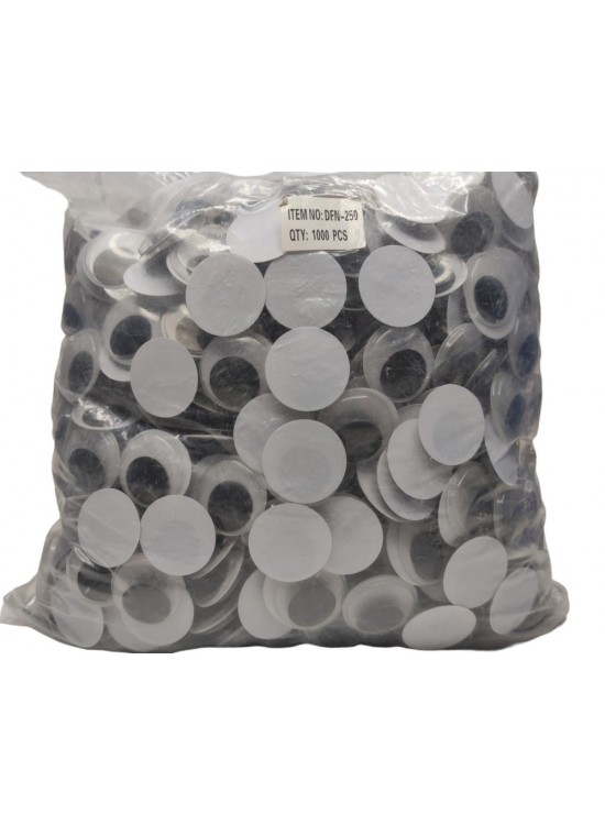 Beyaz Oynar Göz Kirpiksiz 25Mm 1000 Li