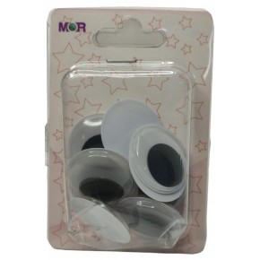 Beyaz Oynar Göz Kirpiksiz 30Mm 10 Lu