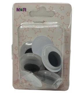 Beyaz Oynar Göz Kirpiksiz 30Mm 10 Lu