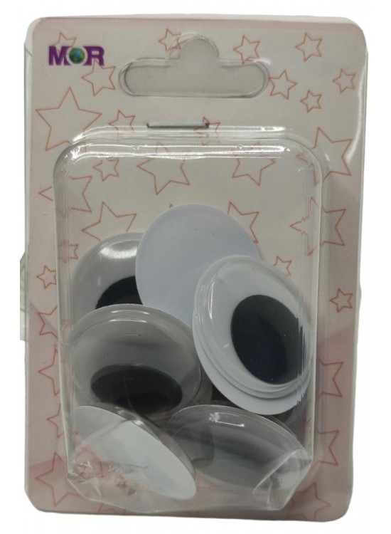 Beyaz Oynar Göz Kirpiksiz 30Mm 10 Lu