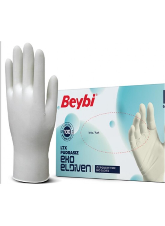 Beybi Lateks Pudrasız Eko (L) Large Beden Muayene Eldiven 100lü Paket Beybi Lateks Pudrasız Eko (L) Large Beden Muayene Eldiven 100lü Paket