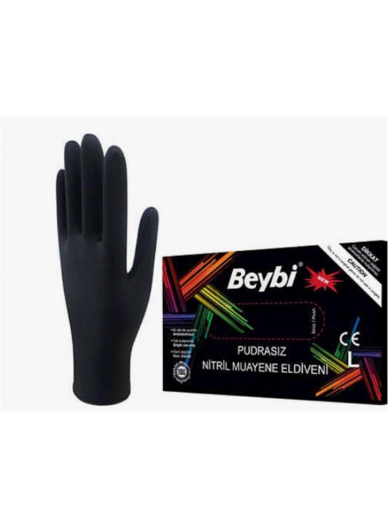 Beybi Muayene Medium Pudrasız Siyah Nitril Eldiven Beybi Muayene Medium Pudrasız Siyah Nitril Eldiven