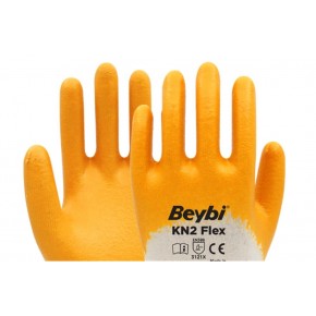 Beybi Pamuk Nitril PMK KN2 Flex 8 Beden Eldiven 12li Paket EN388 (3121X)