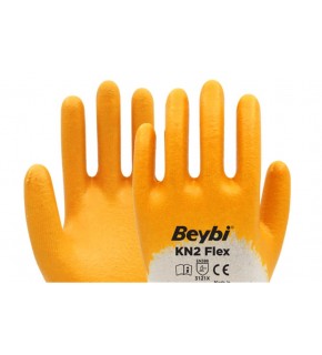 Beybi Pamuk Nitril PMK KN2 Flex 8 Beden Eldiven 12li Paket EN388 (3121X)