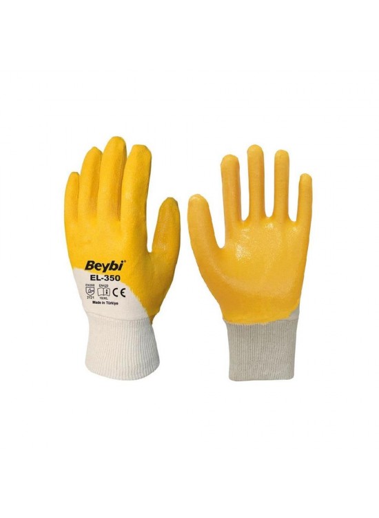 Beybi Pamuk Nitril PMK KN350 9 Beden Eldiven 12li Paket EN388 (2111X)