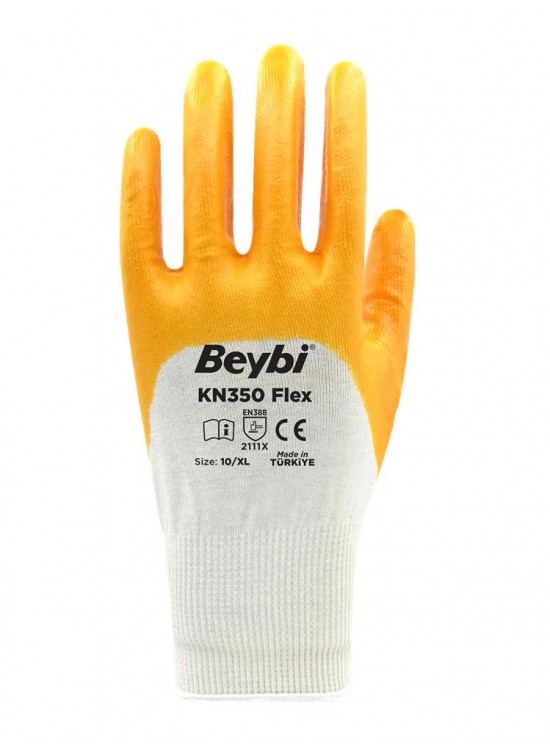 Beybi Pamuk Nitril PMK KN350 Flex 9 Beden Eldiven 12li Paket Beyaz Sarı EN388 (2111X) Beybi Pamuk Nitril PMK KN350 Flex 9 Beden Eldiven 12li Paket Beyaz Sarı EN388 (2111X)