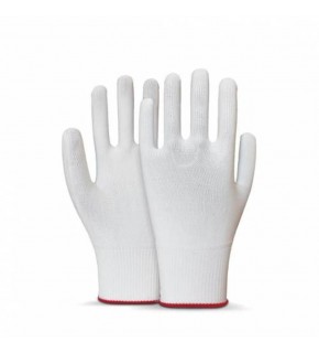 Beybi Polyester Örgülü Beyaz 10 Beden Kasiyer Eldiven 10lu Paket