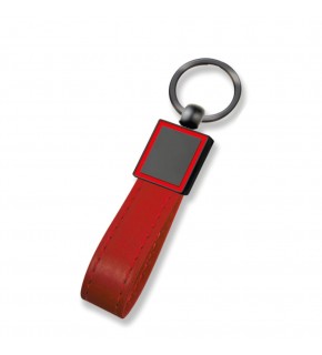 BEYSEKİ KIRMIZI METAL - DERİ ANAHTARLIK