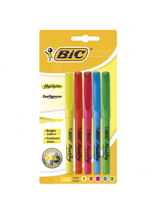 Bic Fosforlu Kalem 5 Li Blister Karışık 893133