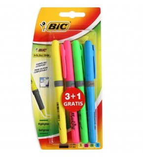 Bic Fosforlu Kalem Grip 4 Lü Blister 951473
