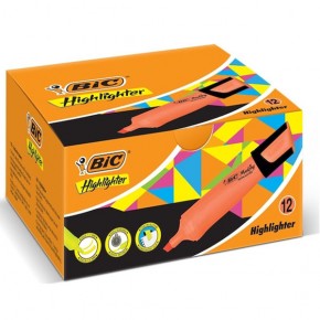 Bic Fosforlu Kalem MarKing Flat HighLighter 12 Lİ Turuncu 968585