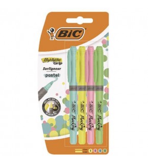 Bic Fosforlu Kalem Markıng Highlıghter Grip Pastel Renkler 4 LÜ 964859